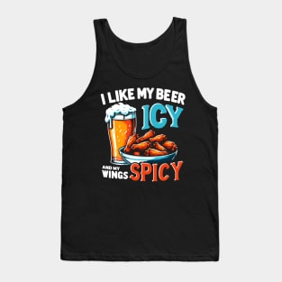 Beer Chicken WIngs Party Pub Crawl Bar Game Night Novelty Funny Beer Tank Top